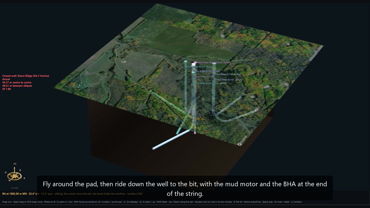 The SharpShooter Gold 3D simulator: the pad, the well and the offset wells